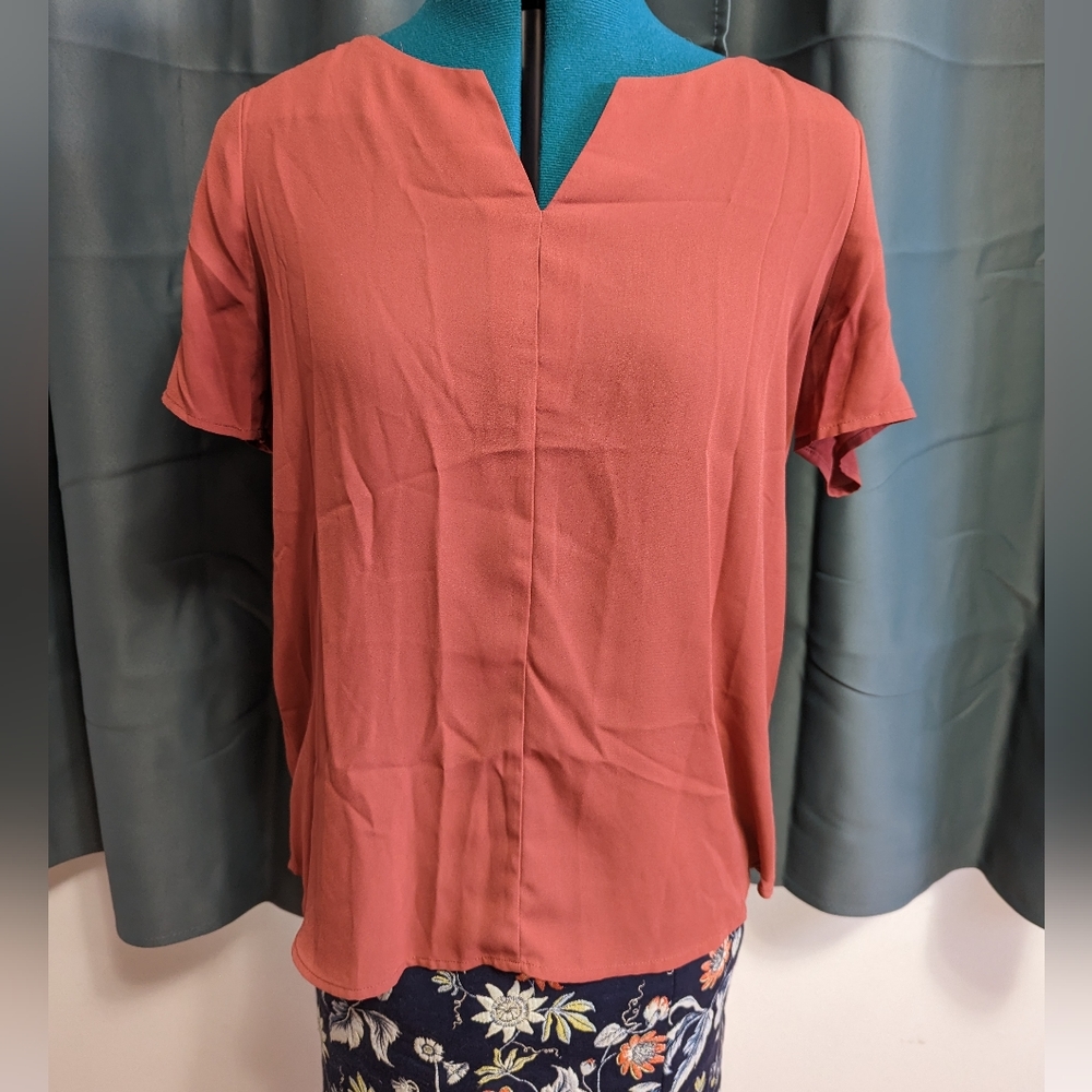 Terra Cotta/ burnt orange Pleione Blouse - Picture 3 of 5